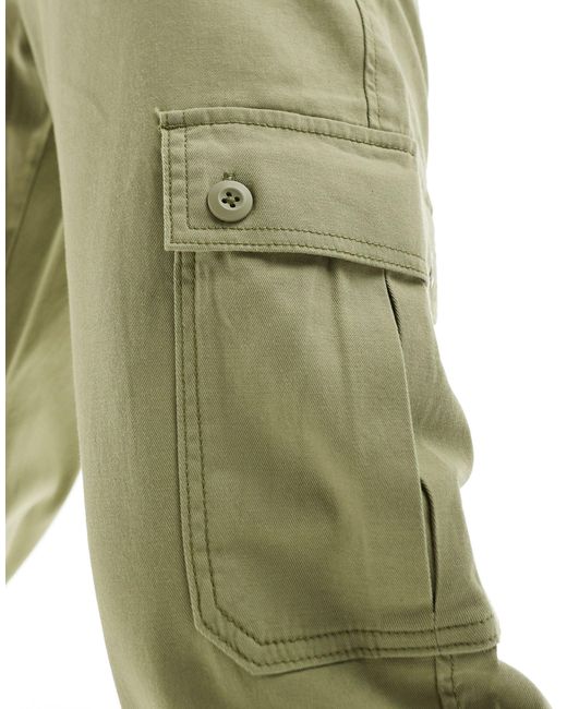 Pantalon cargo fuselé - sauge ASOS pour homme en coloris White