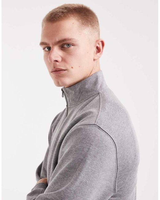 Gap Gray Quarter Zip Sweater for men