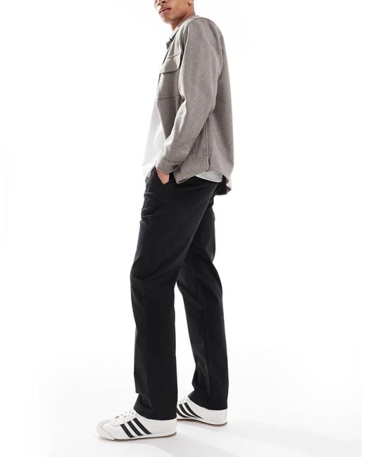 Threadbare Black Straight Fit Trouser for men