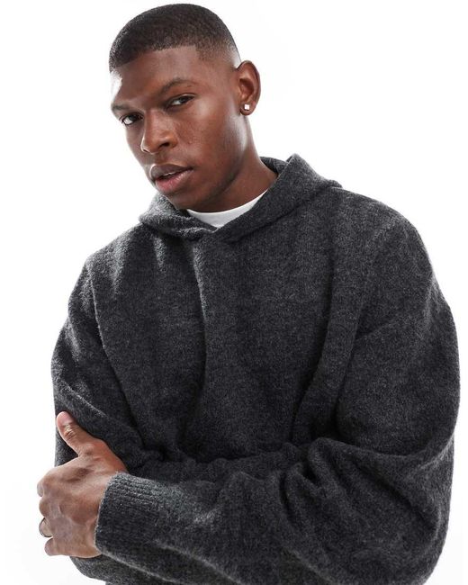 Knitted mens hoodie sale