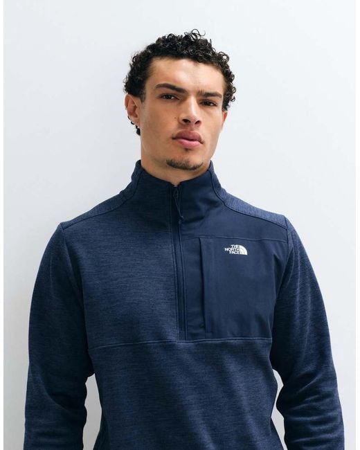 The North Face Blue 1/4 Zip Performance Fleece for men