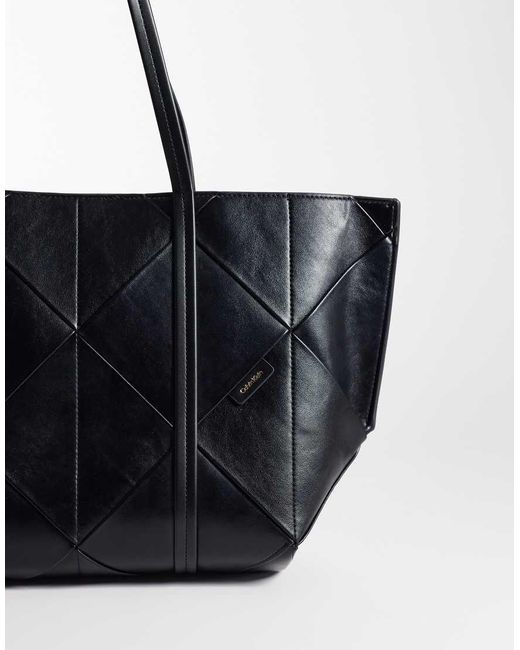 Calvin Klein Black Woven Carry All Bag