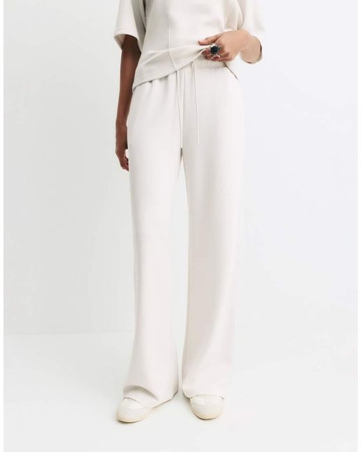 Pull&Bear White Wide-leg Sweatpants