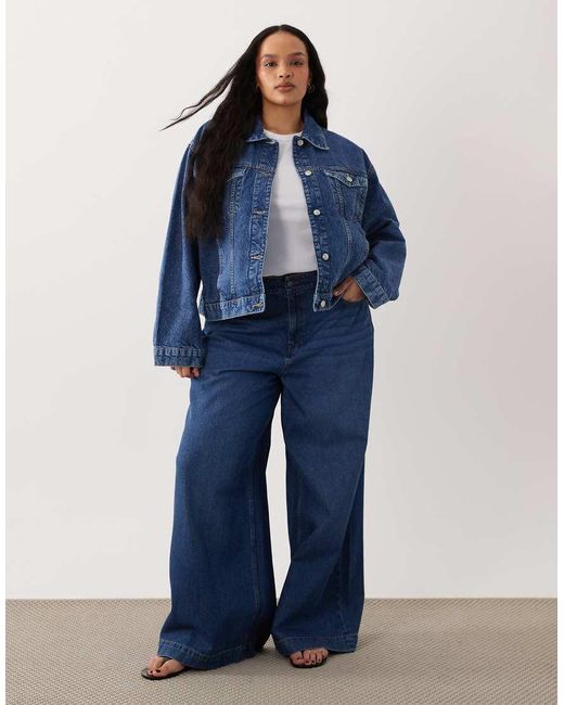ASOS Blue Asos Design Curve Oversized 90's Denim Jacket