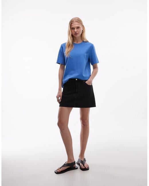 ARKET Blue Heavyweight Jersey Boxy T-shirt