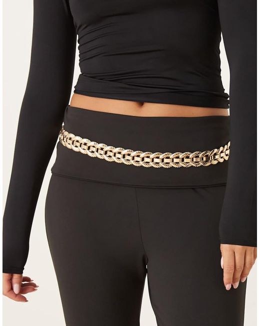 ASOS Black Waist And Hip Chunky Chain Link Belt