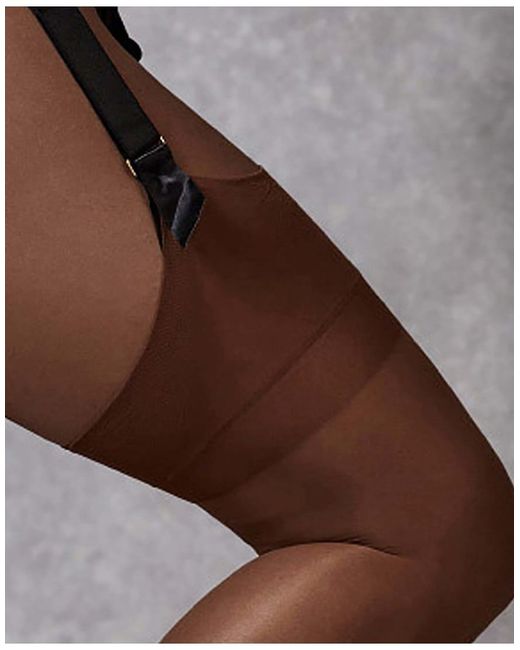 Bluebella Black Plain Top Stockings