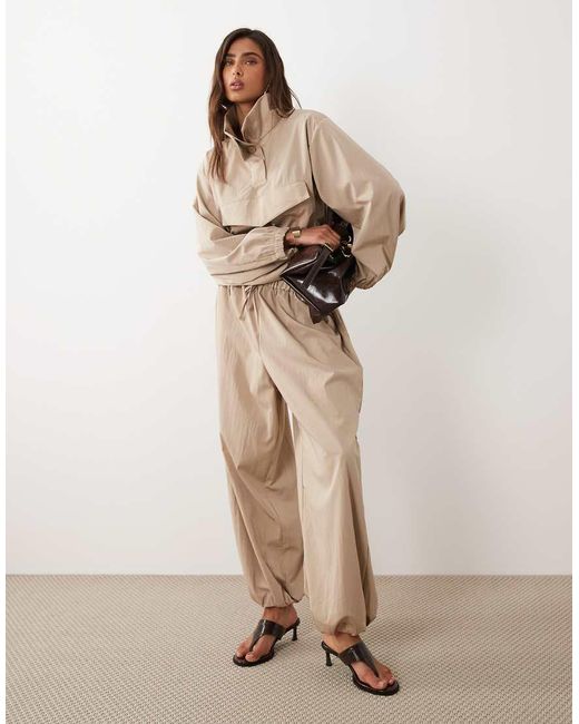 ASOS Natural Techy Balloon Trouser Co Ord