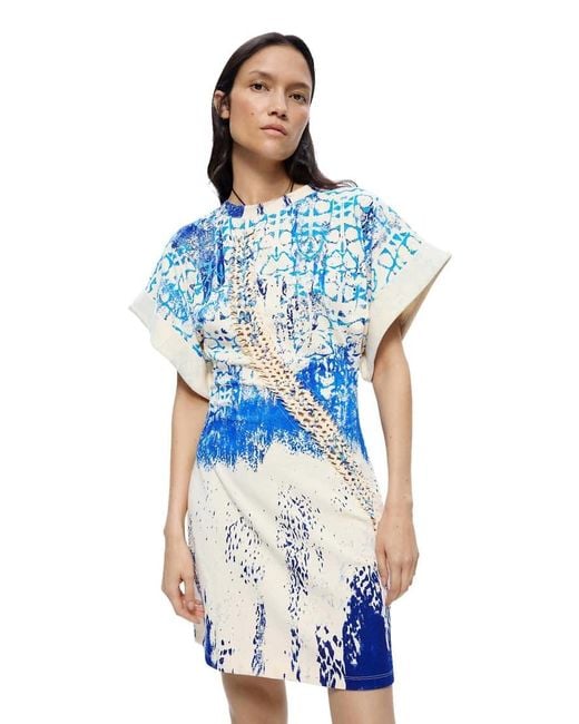 Desigual Blue Knit Dress M. C. Lacroix