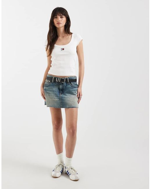 Tommy Hilfiger White Badge Slim Fit Rib T-shirt