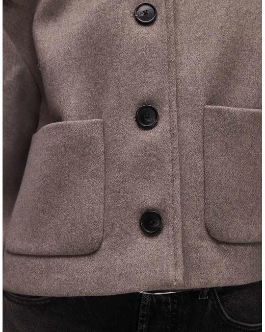 Mango Brown Brushed Jacket