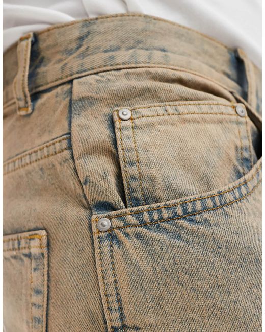 ASOS Natural Super Baggy Fit Jeans for men