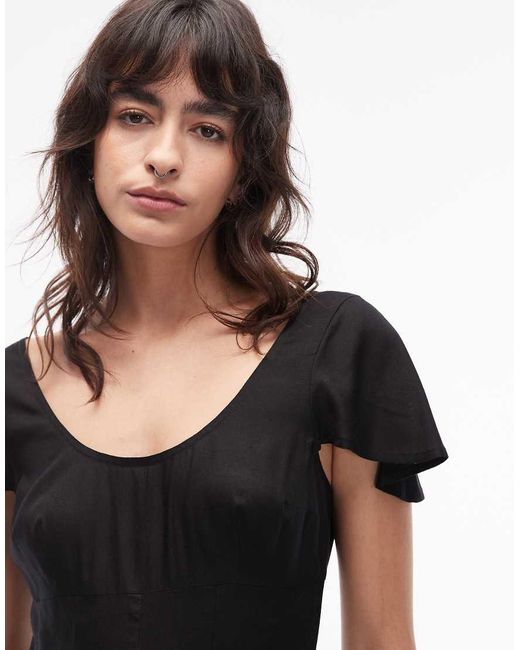ASOS White Mini Tea Dress With Godet Hem