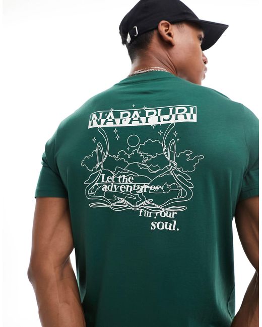 Makani - t-shirt scuro di Napapijri in Green