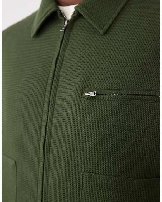 ASOS Green Smart Blouson Jacket for men