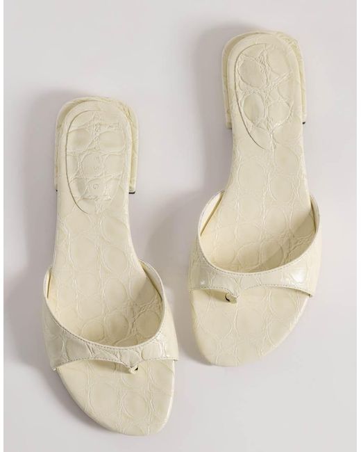 ASOS White Florida Toe Thong Sandal