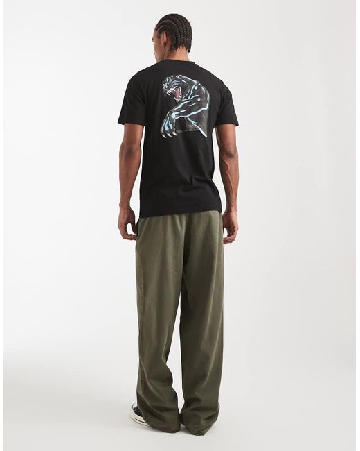 Santa Cruz Black Natas Panther Graphic T-shirt for men