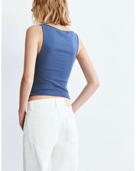Pull&Bear Blue – basic-tanktop