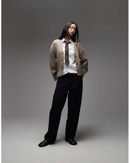 & Other Stories Getailleerd Vest Van Wolmix Met Volumineuze Mouwen in het Gray