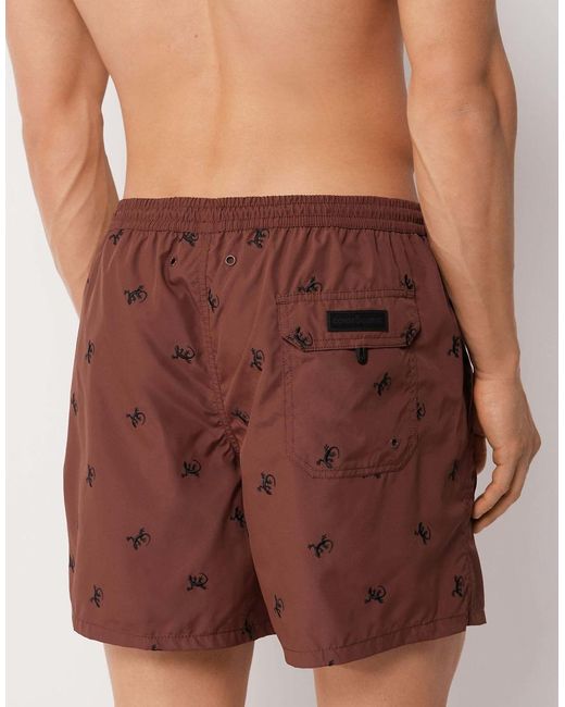Calzedonia Purple Pattern Swim Boxer Formentera for men