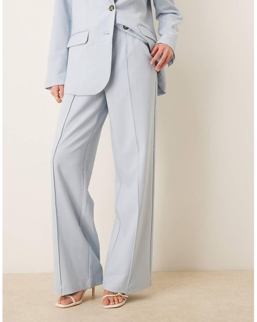 Y.A.S Blue High Waist Wide Leg Tailored Trouser Co-ord