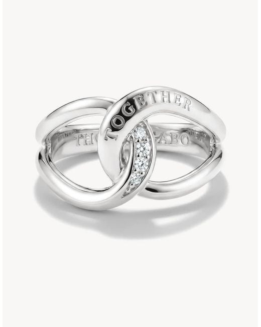 Thomas Sabo White Ring Togehter With Zirconia