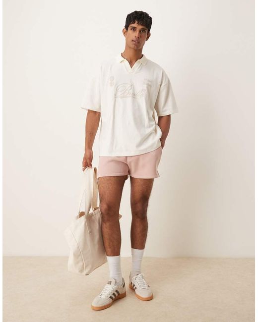 ASOS Korte Short in het Natural voor heren