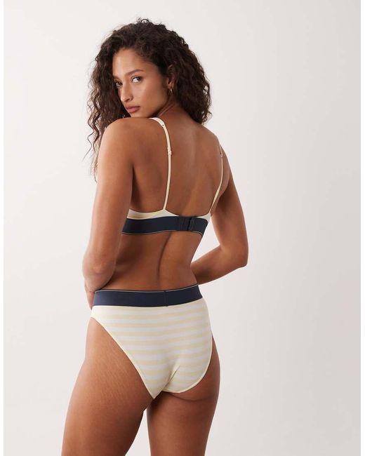 Calvin Klein Brown Graphic Logo Lightly Lined Triangle Bra