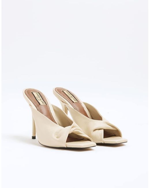 River island white mules on sale