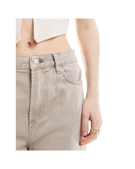 ASOS Natural – locker geschnittene mom-jeans
