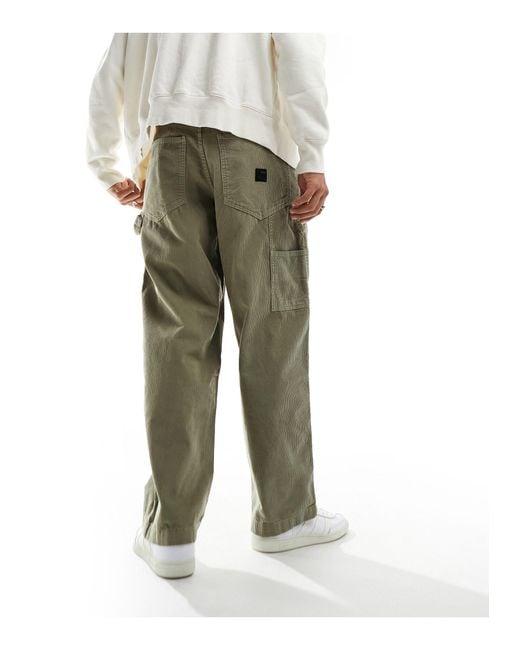 Pantalon en velours côtelé - kaki Pull&Bear pour homme en coloris White