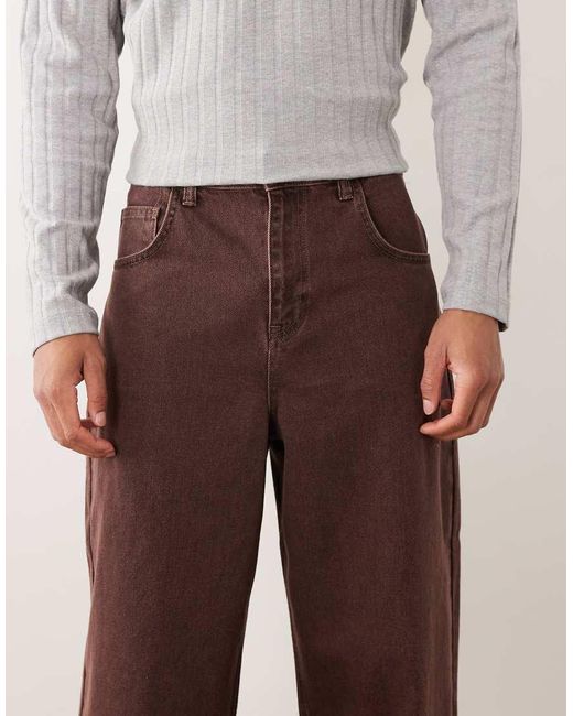 ASOS Brown Loose Jeans for men