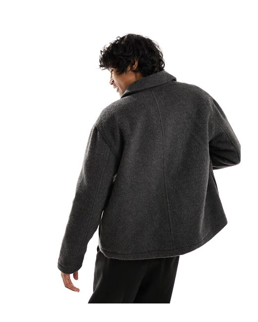 Rory - veste en laine mélangée bouclée - foncé Weekday pour homme en coloris Black