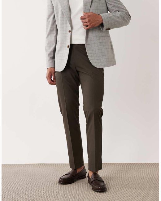 ASOS Gray Mix & Match Slim Suit Trouser for men