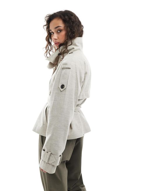 ASOS White – kurzer trenchcoat