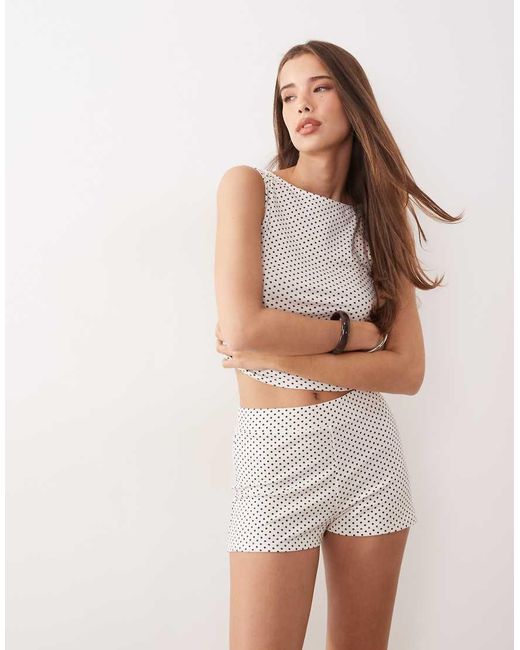 The Frolic Brown Exclusive Jersey Mini Shorts Co-ord