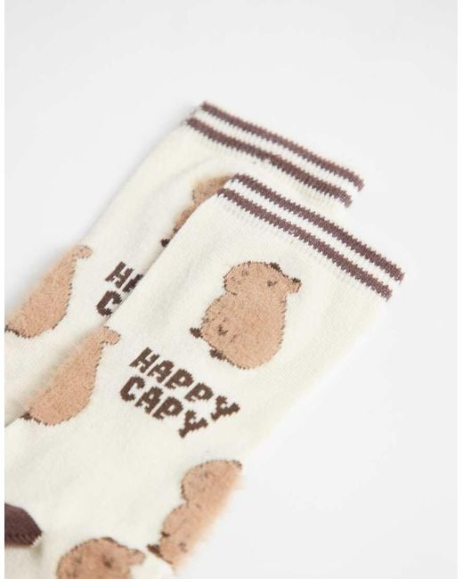 Accessorize Natural Happy Capybara Socks