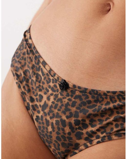 ASOS Brown Kitty Hot Pant Bikini Bottom
