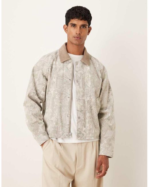 Abercrombie & Fitch Natural Lightweight Cropped Barn Jacket for men