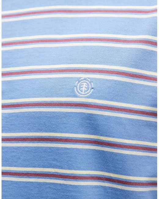 Element Blue Icon Embroidered Striped T-shirt for men