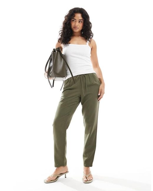 JJXX White Ribbed Strap Top With Square Neck
