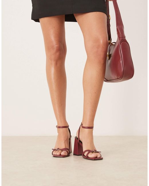 Raid Natural Ilaa Block Heeled Sandals With Buckle Detail