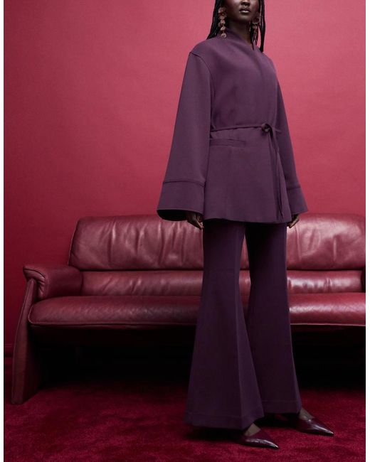 & Other Stories Red Co-ord Fla Tailo Trousers