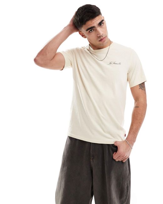 Levi's Gray Archive Logo Back Print Relaxed Fit T-shirt for men