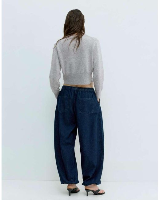 Pull&Bear Blue Short Buttoned Cardigan