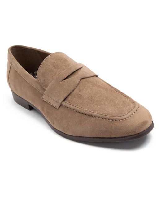 Thomas Crick Brown Harley Loafer Suede Leather Slip-On Loafer Shoes for men