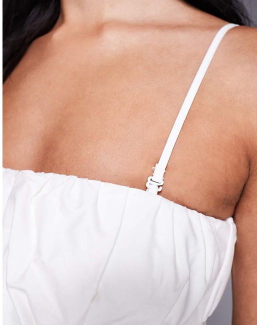 River Island Gray Bandeau Corset Mini Dress