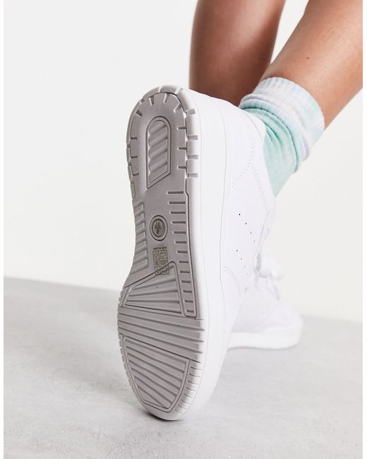 Truffle Collection Wide Fit Chunky Trainers in White Lyst UK
