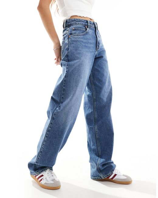 Rider - jean ample à délavage foncé Lee Jeans en coloris Blue