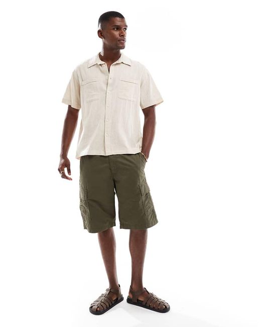 JJ Rebel Cargoshort in het Natural voor heren